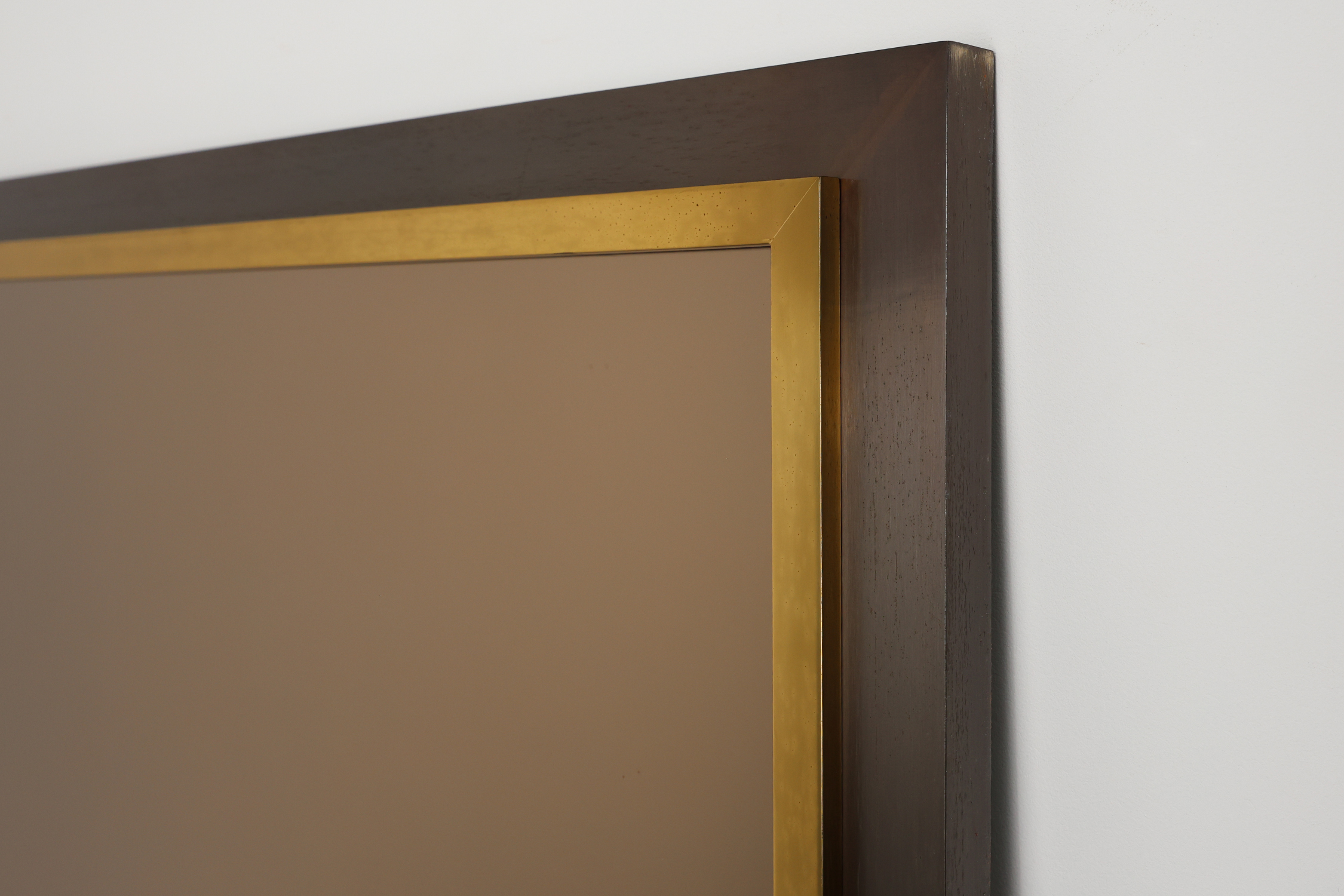Belgian Mid-Century Belgo Chrome Mirror in Copper and Fumé Glass, 1980sthumbnail